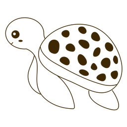 Turtle swimming filled-stroke Transparent PNG