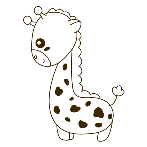 Glücklicher Giraffengefüllter Schlag PNG-Design