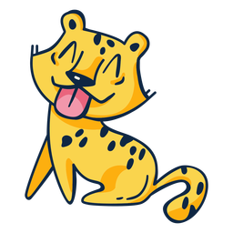 Happy cheetah cartoon