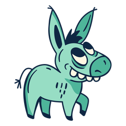 Big teeth donkey cartoon PNG Design Transparent PNG