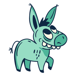 Desenho de burro com dentes grandes Desenho PNG