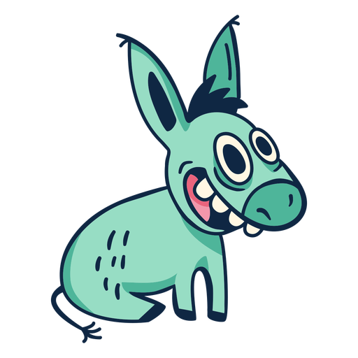 Laughing donkey cartoon  Transparent PNG & SVG vector file