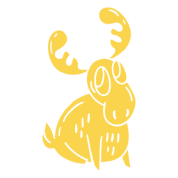 Recorte de alce feliz Diseño PNG
