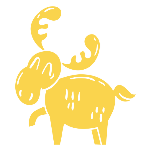 Funny moose cut-out PNG Design