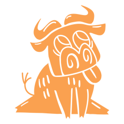 Boi feliz cut-out Desenho PNG