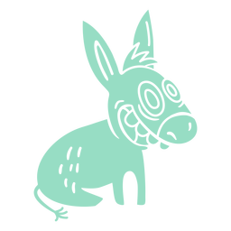 Laughing donkey cut-out PNG Design