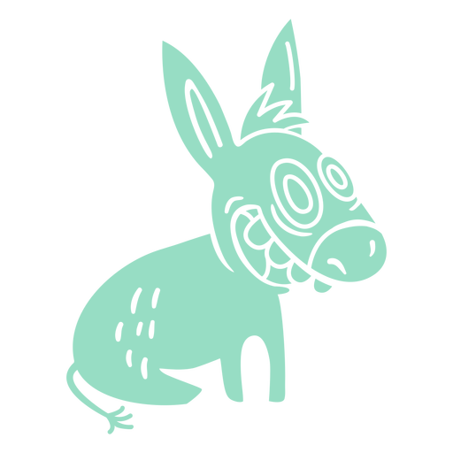 Laughing donkey cut-out PNG Design