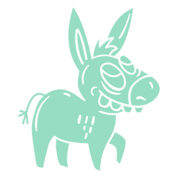 Recorte de burro de dientes grandes Diseño PNG
