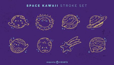 Kawaii Space Stroke Set