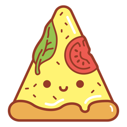 Desenho de fatia de pizza feliz Desenho PNG