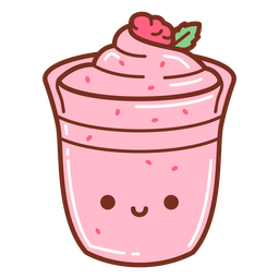 Strawberry ice-cream cartoon