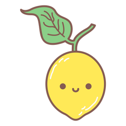 Desenho animado de limão feliz Desenho PNG