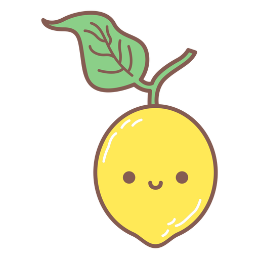 Glücklicher Zitronen-Cartoon PNG-Design