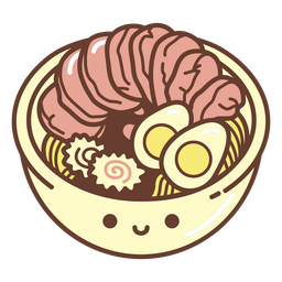 Ramen Schüssel Cartoon PNG-Design