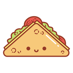 Desenho animado sanduíche feliz Desenho PNG