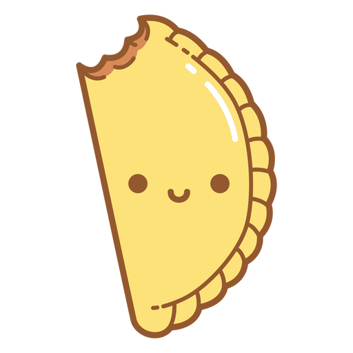 Cute empanada cartoon PNG Design