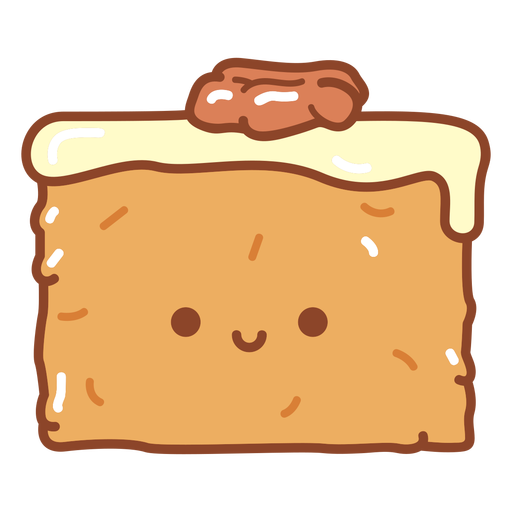 Desenho animado de bolo de cenoura feliz Desenho PNG