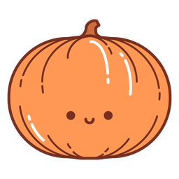 Dibujos animados de calabaza feliz Diseño PNG