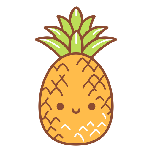 Gl?cklicher Ananas-Cartoon PNG-Design