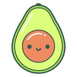 Happy avocado cartoon Transparent PNG