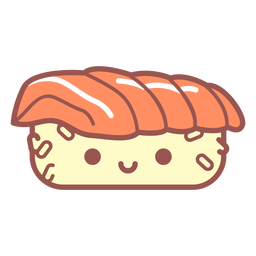 Dibujos animados de rollo de nigiri Diseño PNG