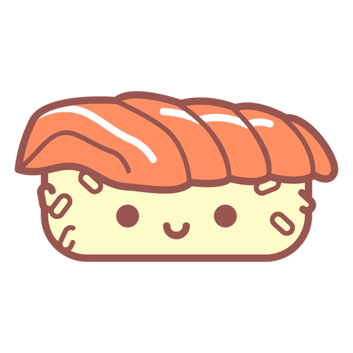 Nigiri Roll Cartoon PNG-Design