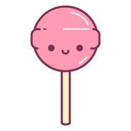 Rosa Lutscher-Karikatur PNG-Design