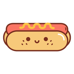 Caricatura, perrito caliente Diseño PNG