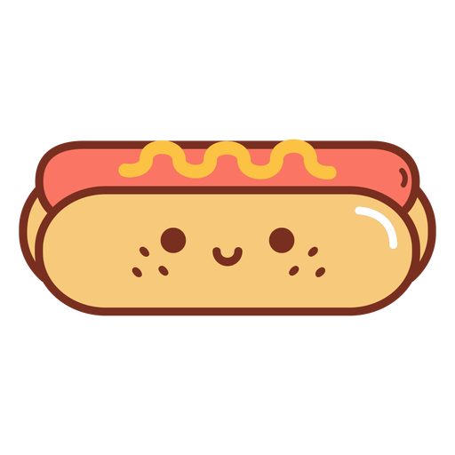 Hot Dog Cartoon PNG-Design