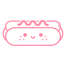 Hot dog pink stroke PNG Design Transparent PNG