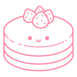 Hot cakes stroke PNG Design