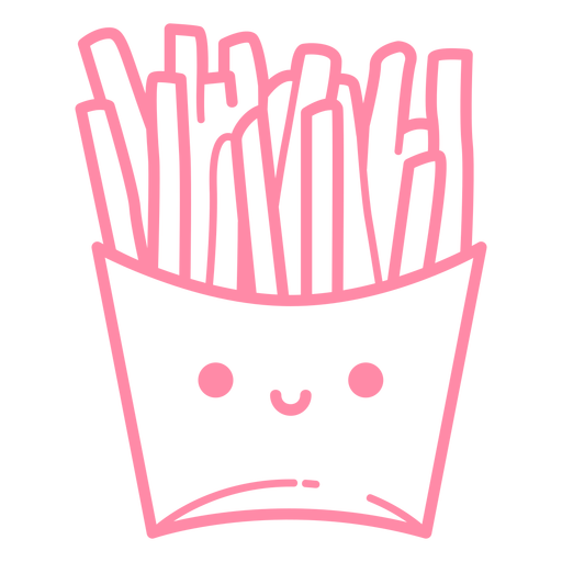 Batata frita rosa Desenho PNG