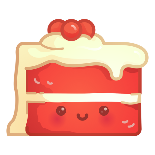 Red velvet cake gradient PNG Design