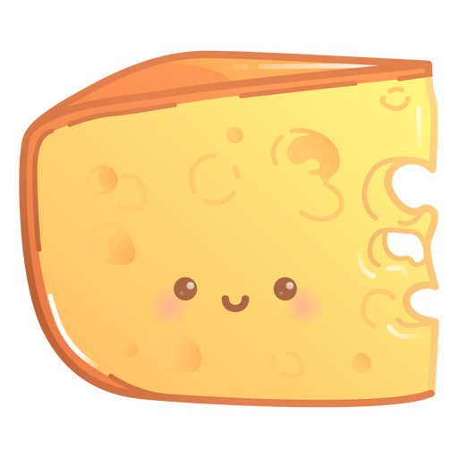 Feliz gradiente de fatia de queijo Desenho PNG