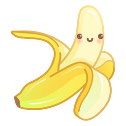 Halb geschälter Bananengradient PNG-Design