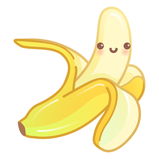 Peeled Banana Semi Flat PNG & SVG Design For T-Shirts