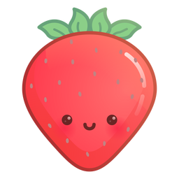 Happy strawberry gradient Transparent PNG