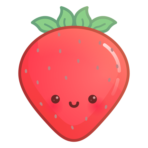 Happy strawberry gradient PNG Design