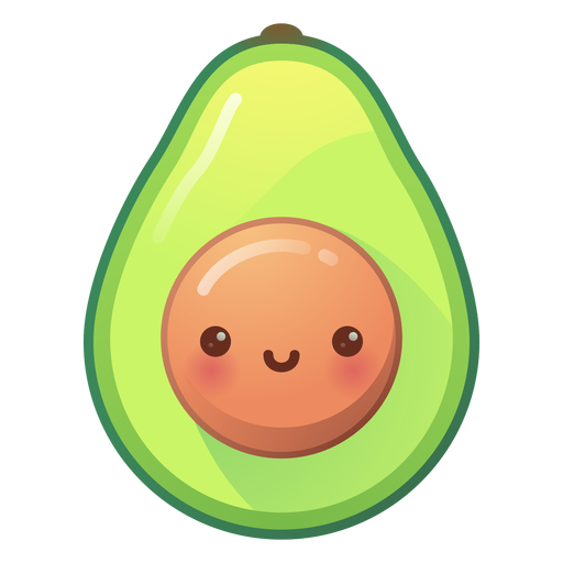 Happy avocado gradient PNG Design