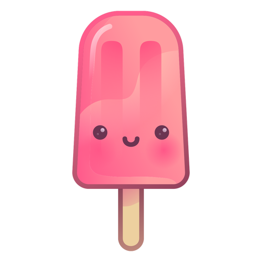Cute popsicle gradient PNG Design