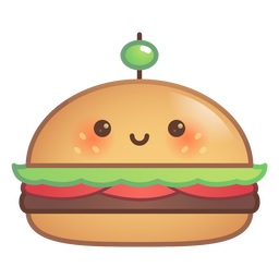 Happy Hamburger Gradient PNG & SVG Design For T-Shirts