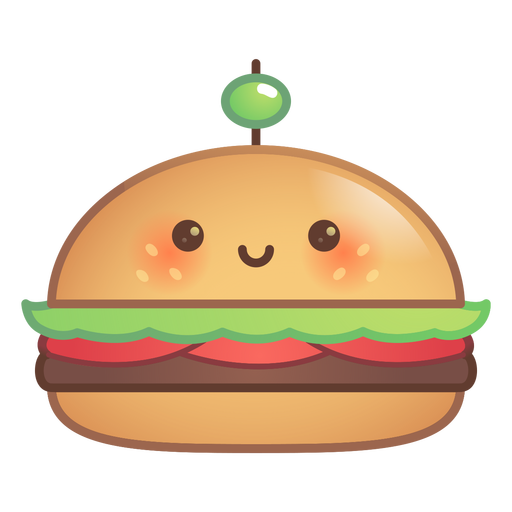 Gradiente de hamburguesa feliz Diseño PNG