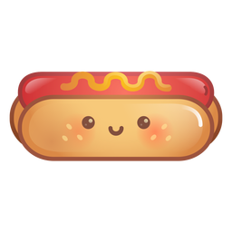 Gradiente de hot dog Diseño PNG