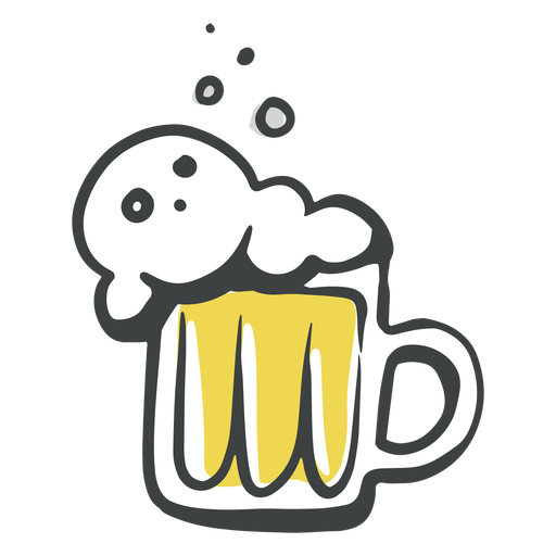 Doodle de jarro de cerveja Desenho PNG
