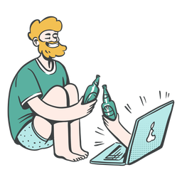 Ilustración de bebida en línea Diseño PNG