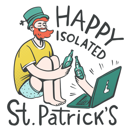 Glückliches isoliertes St. Patrick&#39;s Abzeichen PNG-Design