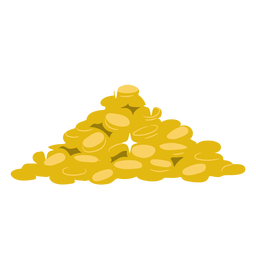 Berg aus Gold flach PNG-Design