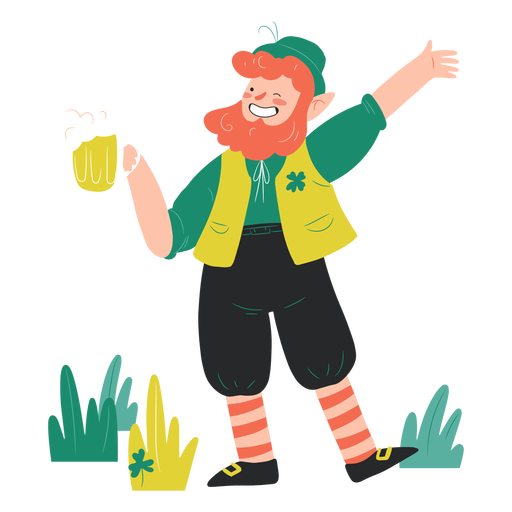 Ilustração de st patricks de homem feliz Desenho PNG