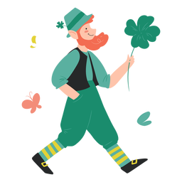 Irishman giant clover character Transparent PNG