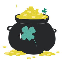 Shiny Gold Pot Illustration Transparent PNG & SVG Vector